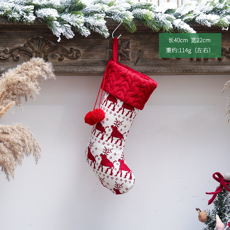 Wholesale Christmas Knitted Socks Gift Bags